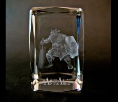 Photo1: Premium Laser Crystal Figure Collection: Black Wall (1)