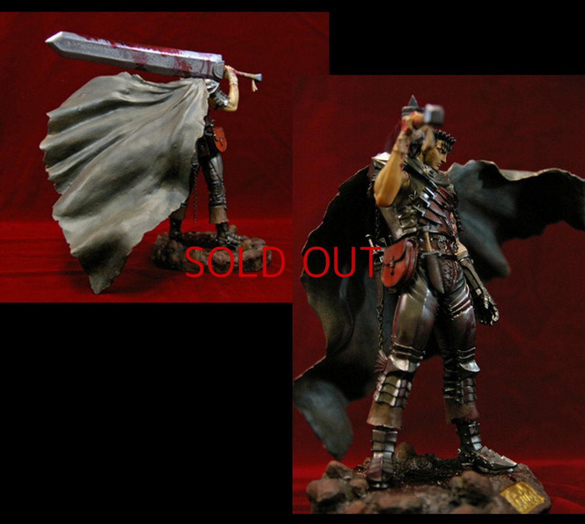 Photo1: No. 214 Guts: Black Swordsman PVC/ Limited Splashing Blood Version *Sold out! (1)