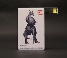 Photo2: SAMURAI ANIMALS-  Card Type USB Flash Drive (4GB)  Blue Dragon  the Dragon Samurai *Stopped Production. (2)