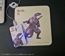 Photo2: SAMURAI ANIMALS-  Leather Mouse Pad Snake  the Snake Samurai *Stopped Production (2)