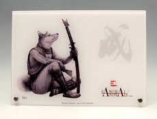 Photo1: SAMURAI ANIMALS-  Acrylic Panel Series  Dog *Stopped Production (1)
