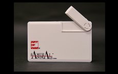 Photo3: SAMURAI ANIMALS-  Card Type USB Flash Drive (4GB) Lynn  the Sheep Samurai *Stopped Production. (3)