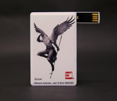 Photo2: SAMURAI ANIMALS-  Card Type USB Flash Drive (4GB) Arrow  the Bird Samurai *Stopped Production (2)