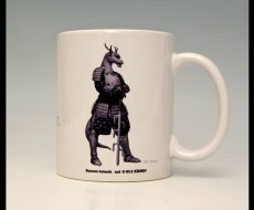 Photo1: SAMURAI ANIMALS-  Mug - Blue Dragon the Dragon Samurai *Stopped Production. (1)