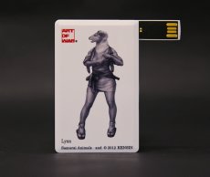 Photo2: SAMURAI ANIMALS-  Card Type USB Flash Drive (4GB) Lynn  the Sheep Samurai *Stopped Production. (2)