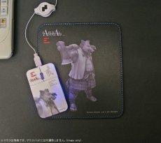 Photo2: SAMURAI ANIMALS-  Leather Mouse Pad - Silver Ax the Wild Boar Samurai *Stopped Production. (2)