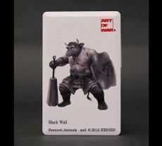 Photo1: SAMURAI ANIMALS-  Card Type USB Flash Drive (4GB) Black Wall  the Bull Samurai *Stopped Production. (1)
