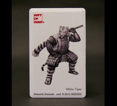 Photo1: SAMURAI ANIMALS-  Card Type USB Flash Drive (4GB)  White Tiger  the Tiger Samurai *Stopped Production. (1)