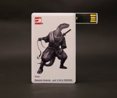 Photo2: SAMURAI ANIMALS-  Card Type USB Flash Drive (4GB) Snake  the Snake Samurai *Stopped Production. (2)