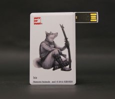 Photo2: SAMURAI ANIMALS-  Card Type USB Flash Drive (4GB)  Isis  the Dog Samurai *Stopped Production (2)
