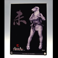 Photo1: SAMURAI ANIMALS-  Acrylic Panel Series  -Lynn *Stopped Production (1)