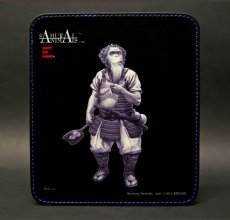 Photo1: SAMURAI ANIMALS-  Leather Mouse Pad Brahman  the Ape Samurai *Stopped Production (1)