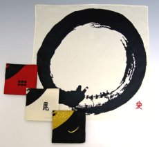 Photo1: Japanese Handkerchief Set - Symbol of Samurai Warriors*Sold Out!! (1)