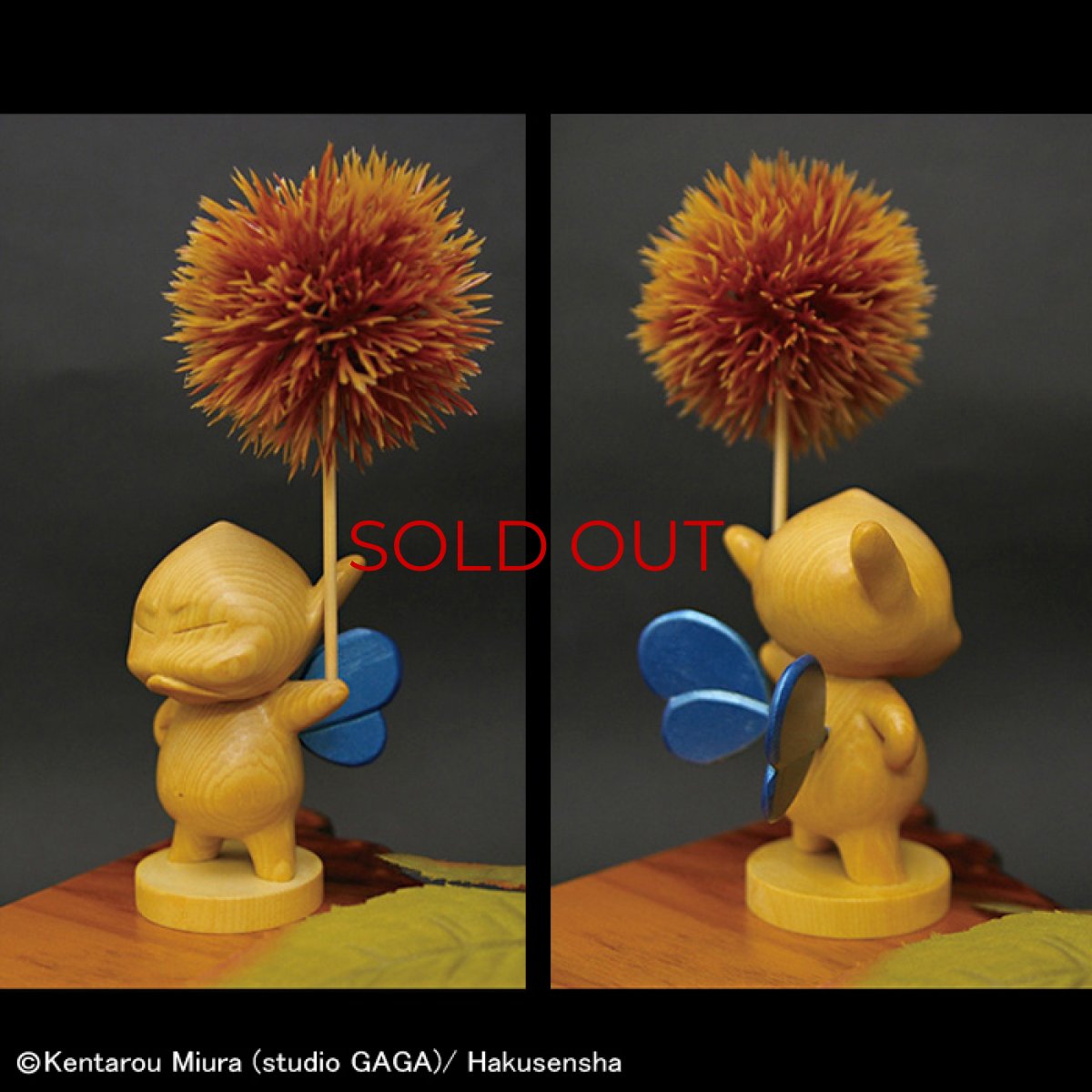 Photo2: No.284 Kuri Puck (ANGRY)- Hinoki/ Blue Wing Version *30% off*Sold Out!! (2)