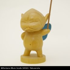 Photo3: No.284 Kuri Puck (ANGRY)- Hinoki/ Blue Wing Version *30% off*Sold Out!! (3)