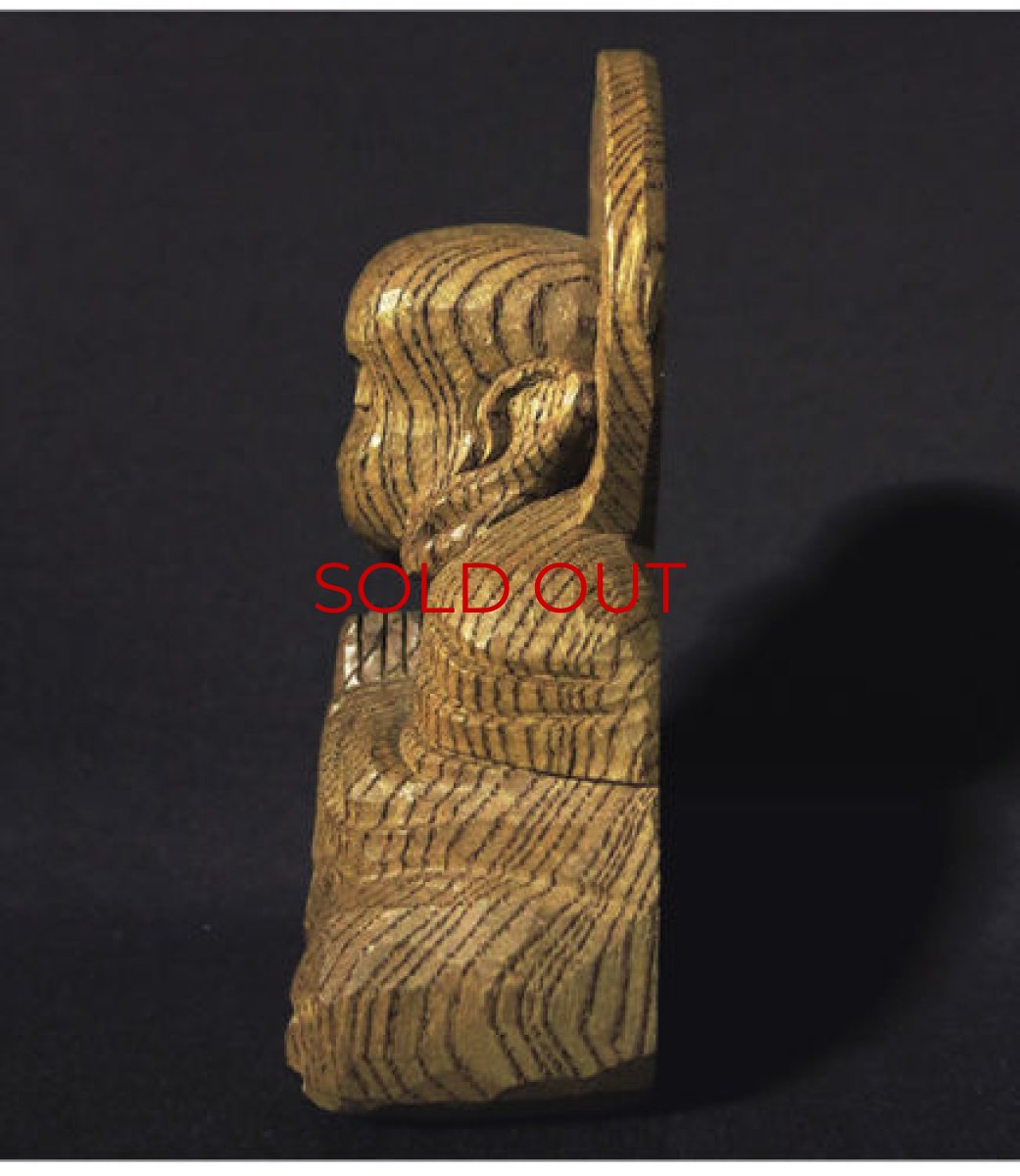 Photo2: Japanese Carved Wood -Guardian Deity of Children- (2)
