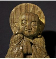 Photo4: Japanese Carved Wood -Guardian Deity of Children- (4)