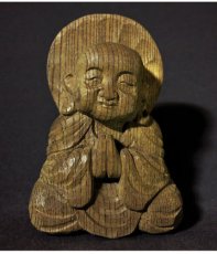 Photo3: Japanese Carved Wood -Guardian Deity of Children- (3)