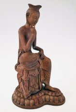 Photo3: Japanese Buddhism Art -Maitreya Buddha- *copper red color edition (3)