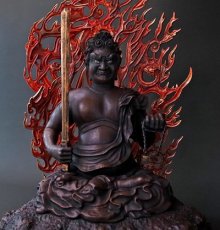 Photo3: Japanese Buddhism Art -Acala Buddha- (Fudou myo-o) (3)