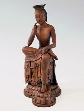 Photo5: Japanese Buddhism Art -Maitreya Buddha- *copper red color edition (5)