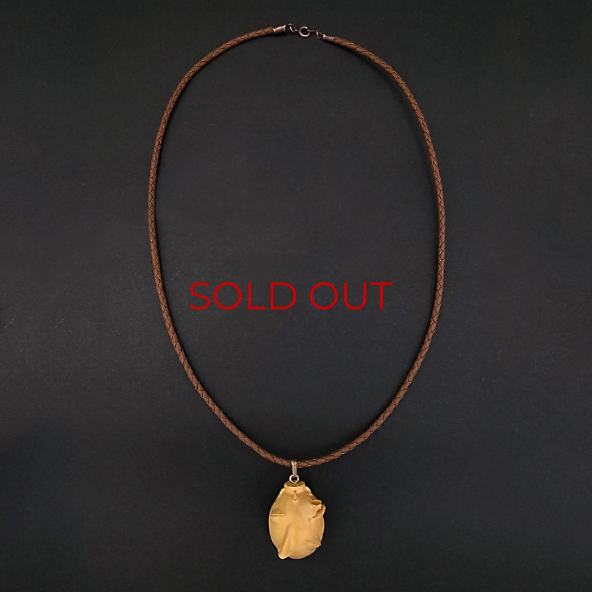 Photo2: No.366 Beherit Pendant -2014 Wood Carving Leather String Version- *Sold Out (2)