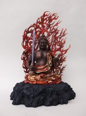 Photo1: Japanese Buddhism Art -Acala Buddha- (Fudou myo-o) *Richly Colored Edition (1)