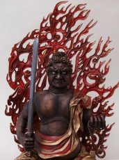 Photo3: Japanese Buddhism Art -Acala Buddha- (Fudou myo-o) *Richly Colored Edition (3)
