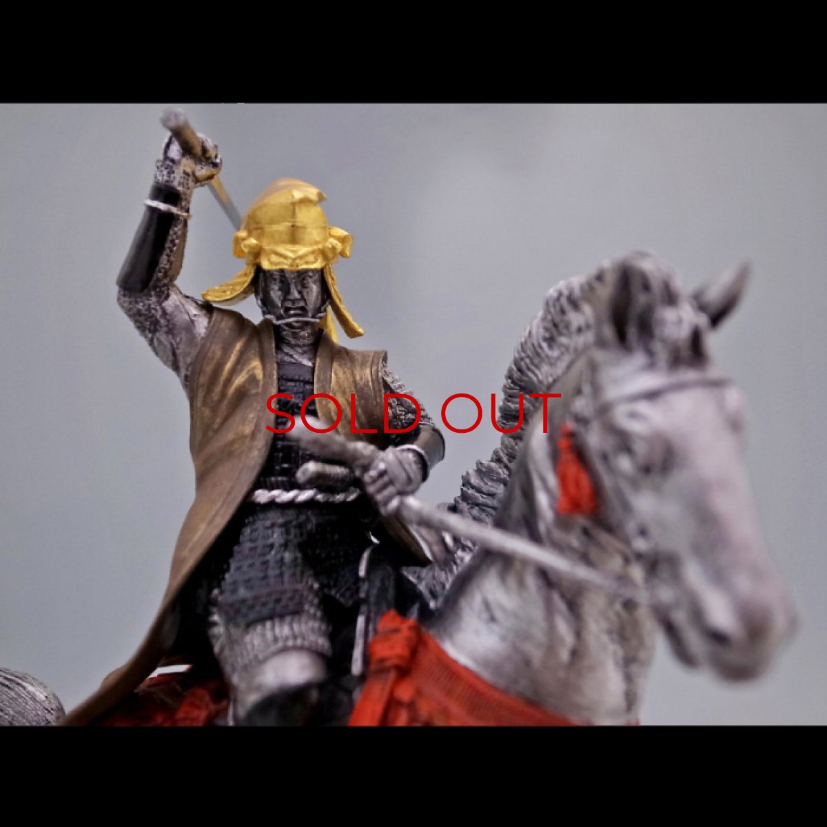 Photo5: Classic Historical Statue - Uesugi Kensin in Kawanakajima Battle*Gold Leaf Version (5)