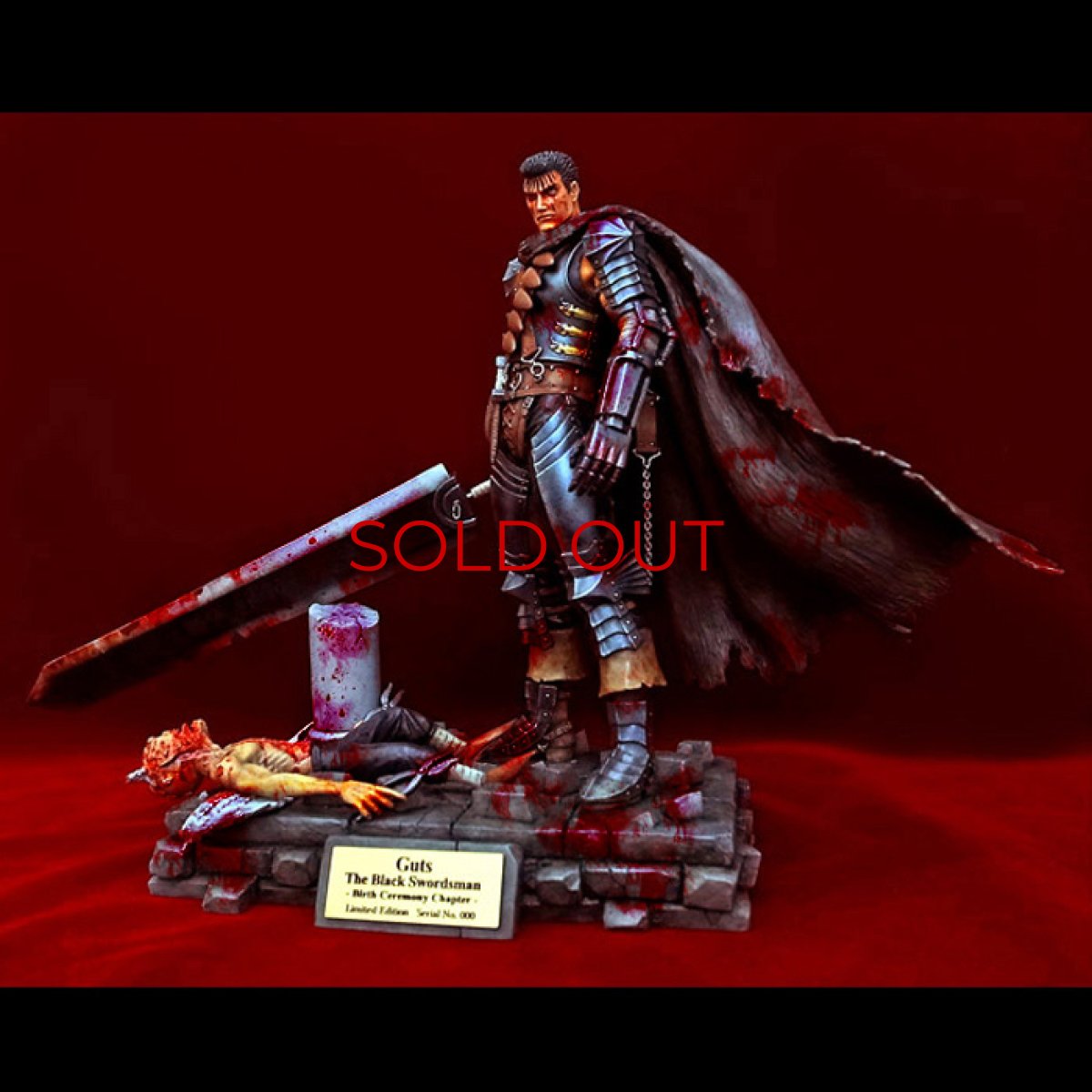 Photo3: No. 372 Guts the Black Swordsman - Birth Ceremony Chapter -1/10 Scale -Limited dead angel version*Bloody Repainting Version*Sold Out!!! (3)