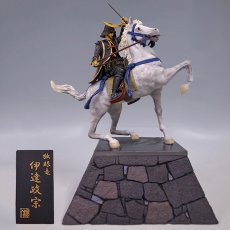 Photo1: [Samurai Statue] Date Masamune*Riding on a Horse (Commemoration of 450 years of birth anniversary)  (1)