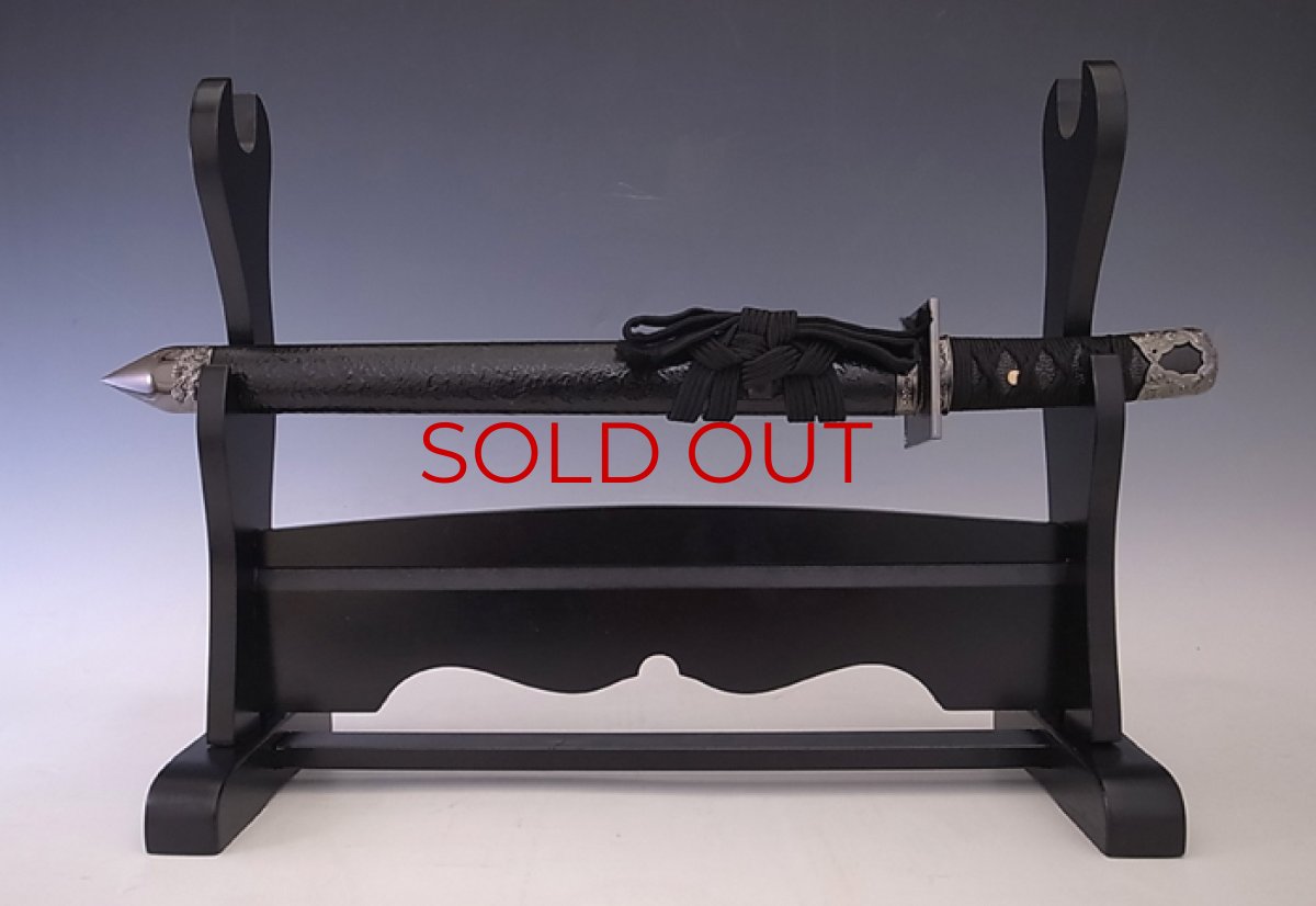 Photo2: Handmade Japanese Ninja Sword-Set Version (Red & Black)*with stand (2)