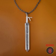 Photo1: No.247 Dragon Slayer Silver Pendant (Chain / Leather strap) (1)