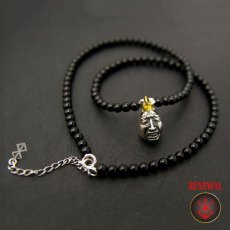 Photo1: No.273 Beherit Silver Pendant: Eclipse(Shoku) (Onyx Version)*attachment of brand stigma (1)