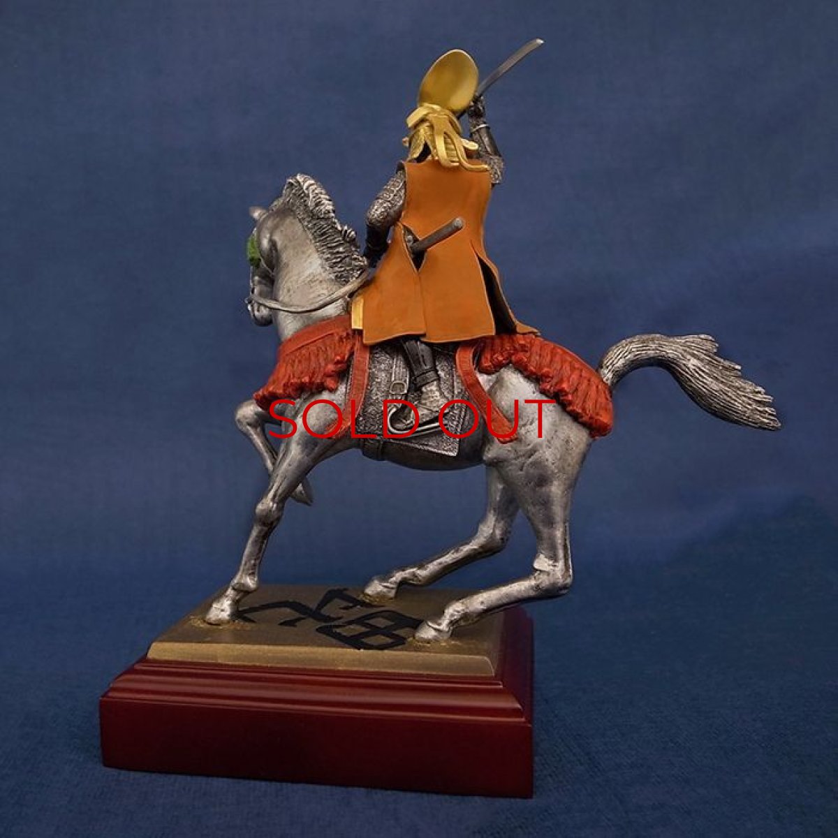 Photo3: Classic Historical Statue - Uesugi Kensin in Kawanakajima Battle*Vermilion Battle Surcoat!! (3)