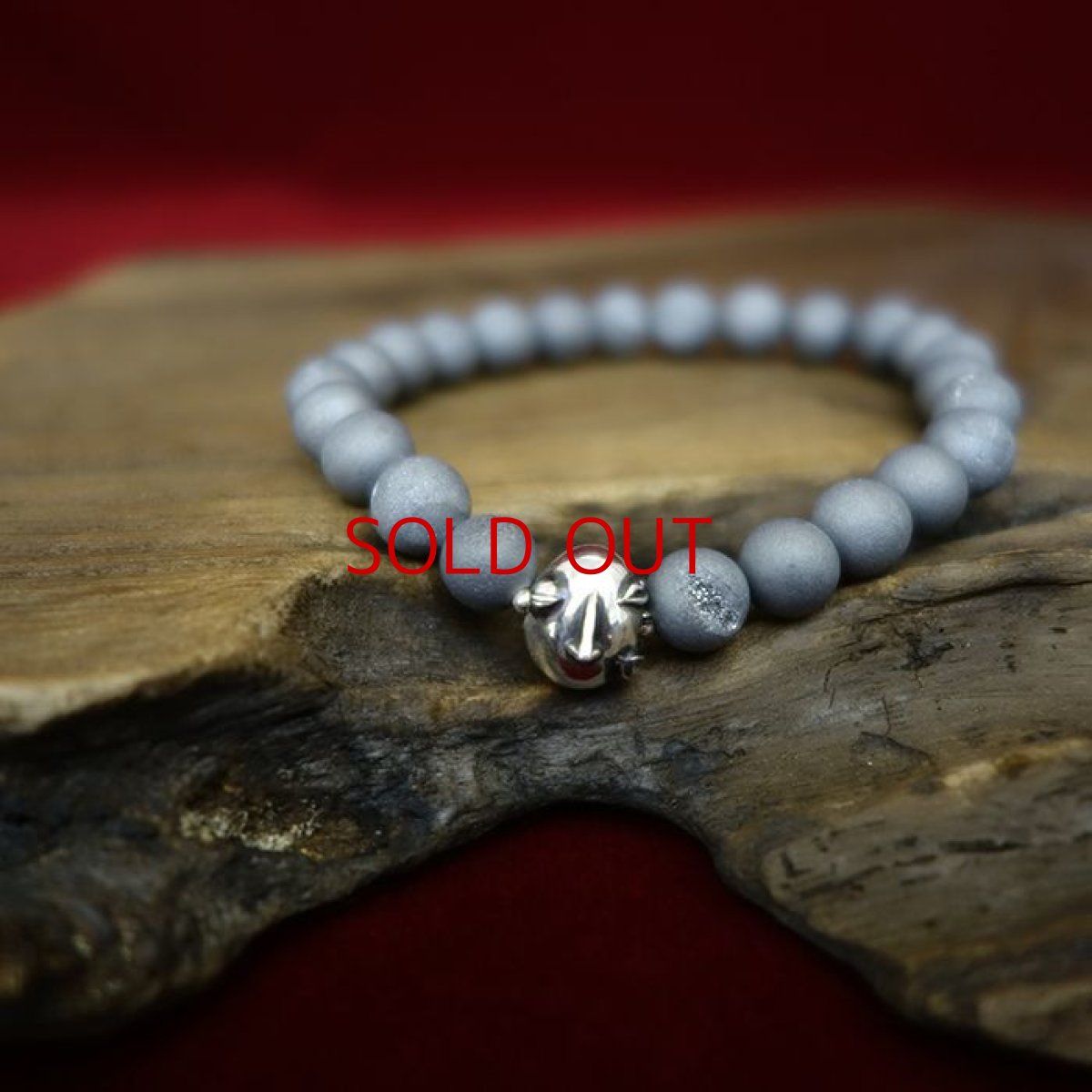 Photo1: Druzy Stone Beherit Bracelet (Egg of the King)BSS-B-03GR (1)