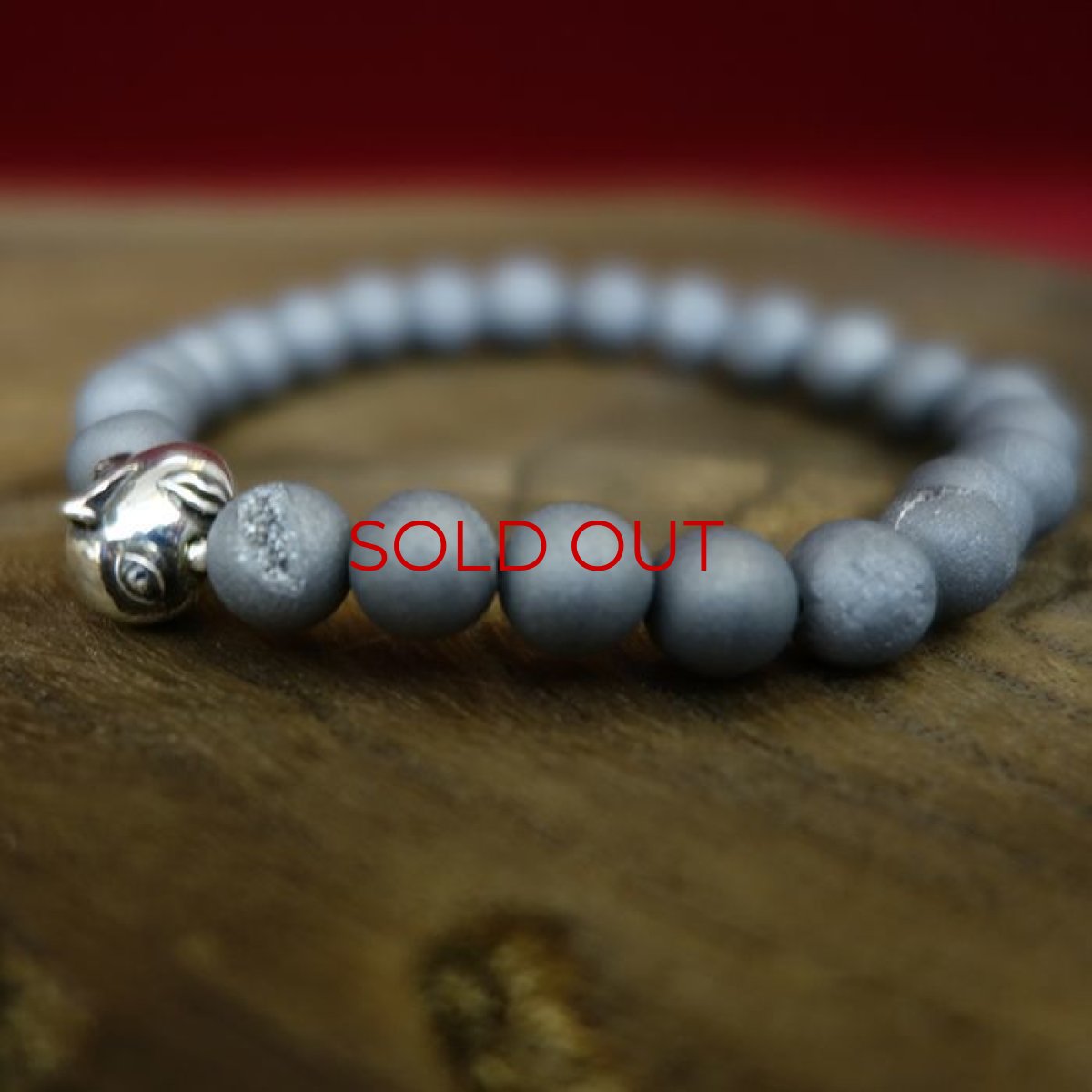 Photo3: Druzy Stone Beherit Bracelet (Egg of the King)BSS-B-03GR (3)