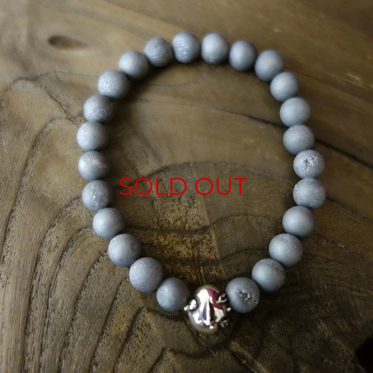 Photo5: Druzy Stone Beherit Bracelet (Egg of the King)BSS-B-03GR (5)