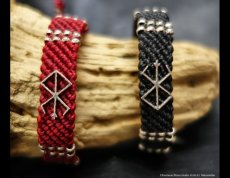 Photo1: [Limited to Feb 5th!!] Wax Code Bracelet with the Mark of Sacrifice (Red/Black)  (1)