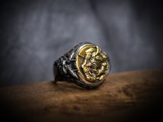 Photo3: Zodd Silver Ring (attachment of Black Diamond stone-filled) (3)
