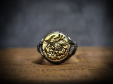 Photo1: Zodd Silver Ring (attachment of Black Diamond stone-filled) (1)