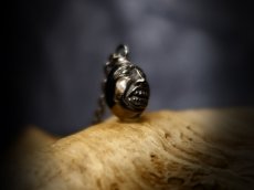 Photo2: Beherit Silver Chain Pendant  / Black Ruthenium ver. (Egg of the King/Eclipse) (2)