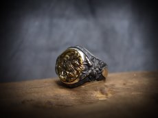 Photo2: [Only Until Sep 4!] Zodd Silver Ring (attachment of Black Diamond stone-filled) (2)
