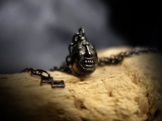 Photo6: Beherit Silver Chain Pendant  / Black Ruthenium ver. (Egg of the King/Eclipse) (6)