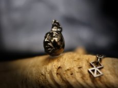 Photo8: Beherit Silver Chain Pendant  / Black Ruthenium ver. (Egg of the King/Eclipse) (8)