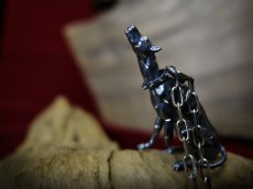 Photo3: Guts the dog Pendant (metal black ver.)(attachment of Diamond stone-filled) (3)