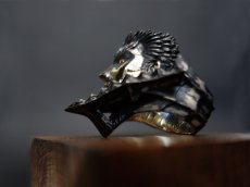 Photo3: Guts Silver Ring (attachment of Ruby)  (3)