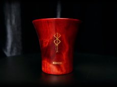 Photo1: Mark of Sacrifice Wooden Gold Leaf maki-e Cup (1)
