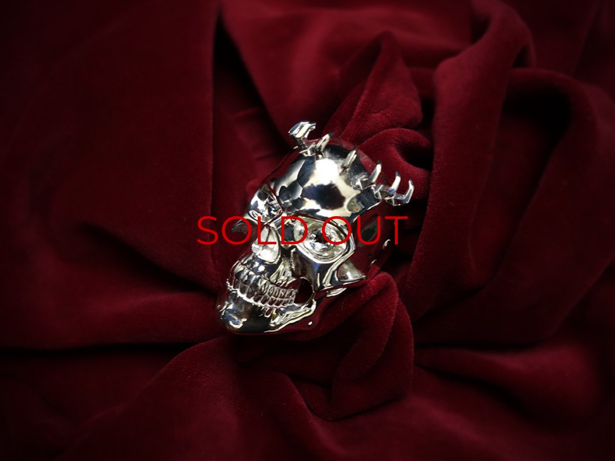 Photo1: [Order until June 30]The Skull Knight Silver Ring (crystal eye) [limited 10 pcs] (1)