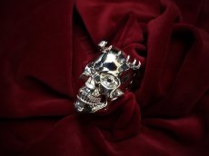 Photo1: The Skull Knight Silver Ring (crystal eye) [limited 10 pcs] (1)